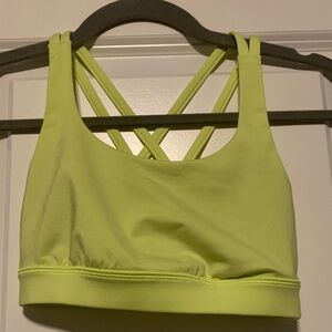 Lululemon Electric Lemon Energy Sports Bra
Sz 2, Excellent Condition, no pads